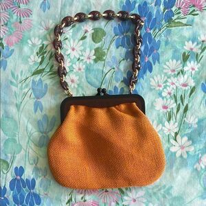 Walborg Made In Italy Vintage Purse - Woven Kisslock Plastic